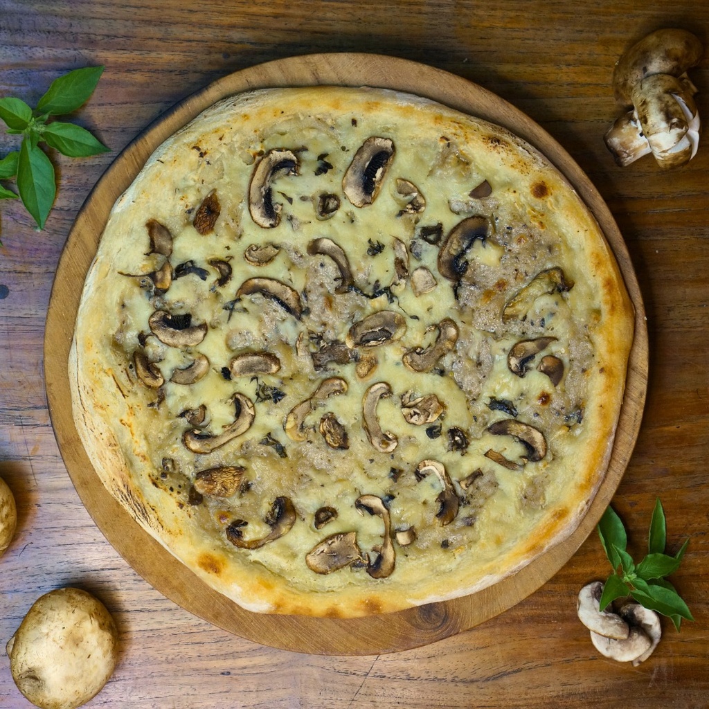 Creamy Mushroom Pizza